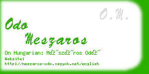 odo meszaros business card
